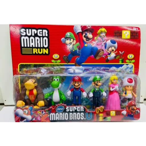 Super Mario Bros Kit Bonecos de Ação.