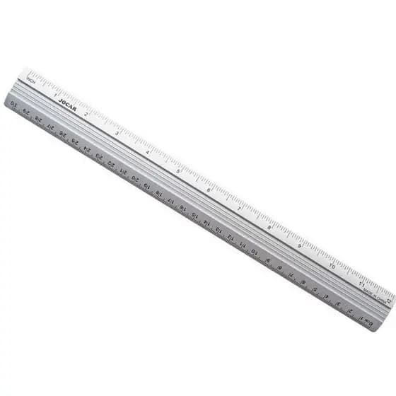REGUA 30CM ONDA ALUMINIO UN 2215013