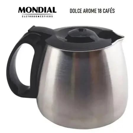JARRA EM INOX PARA CAFETEIRA MONDIAL DOLCE AROME 18 CAFÉS