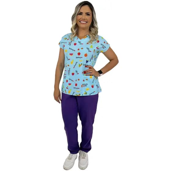 Conjunto estampado Nutricionista Srub Pijama cirurgico hospitalar