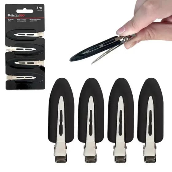Clipes De Cabelo Maquiagem Presilha Babyliss Pro 4 Unidades