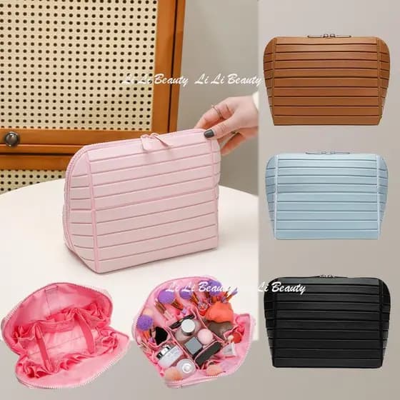 Bolsa De Maquiagem Dobrável , Design Organizador De Higiene Pessoal Para Viagem , Resistente À Água , Cosmética Folhetos
