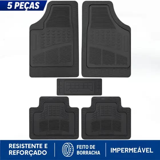 Tapete Borracha Carro GM Reforçado Borda Alta Impermeável Onix Tracker S10 Spin Cruze Montana Prisma