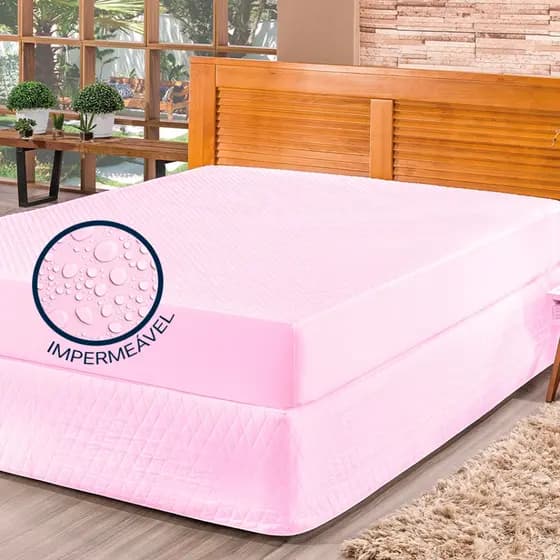 Capa Protetor Impermeável para Colchão Vários Tamanhos c/ 4 Camadas de Proteção Solteiro Casal Queen