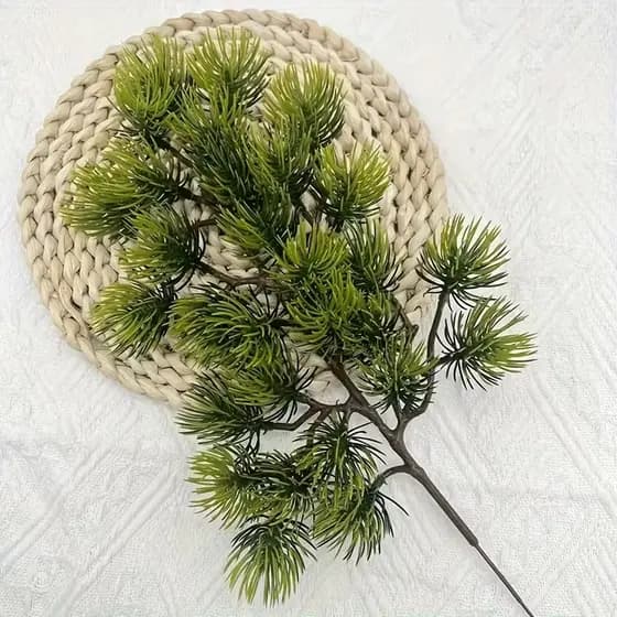 Ramo De Pinheiro 36 cm Artificial De Natal Arbustos Simulados Plantas Verdes Folhas Árvore natal