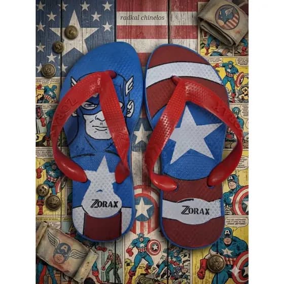 Chinelo Baby sem Elástico - Conforto Capitão América Oferta Imperdivel Envio de Imediato