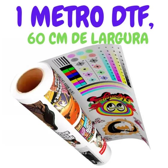 Dtf Impressão Qualidade I3200 Para Estamparia Blusas Qualquer Tecido 1 METRO por 58 CM Envio 24h