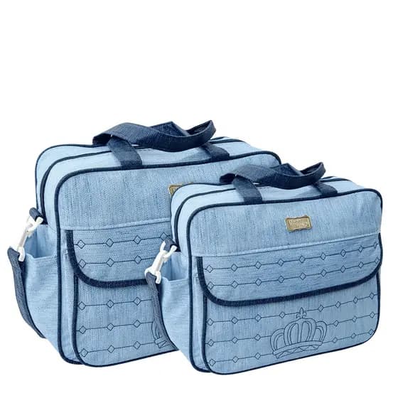 Kit Bolsa Maternidade POP 2 Peças Grande + Frasqueira Bebê Impermeável com Alça – Saída Maternidade e Passeio
