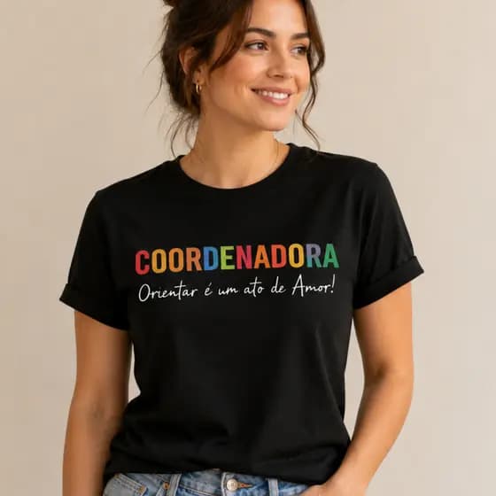 Camiseta Coordenadora Pedagogica Camisa Uniforme Para Coordenação Confortavel Algodão
