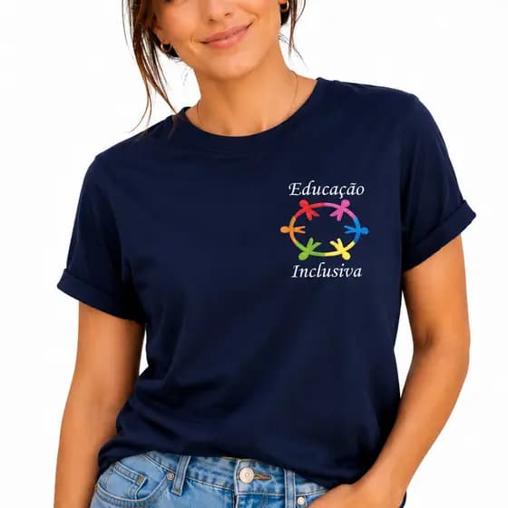 Camiseta Educação Inclusiva 100% Algodão Casual Trabalho Educação Especial