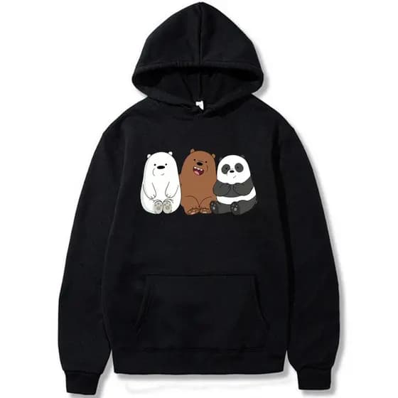 Moletom Estampa Urso Panda Polar Casaco com Capuz e Bolso Blusa de Frio Estampada