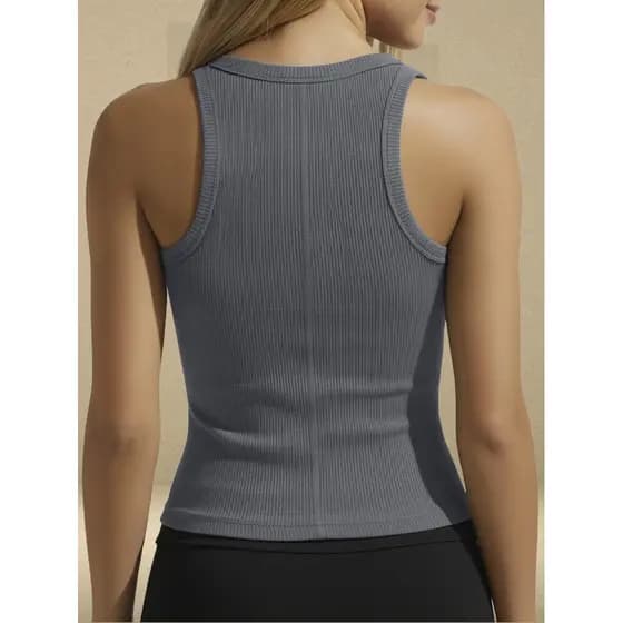 Regata Canelada Modelo Americana Blusinha Alça Moda Feminina Ribana Conforto Premium Básica