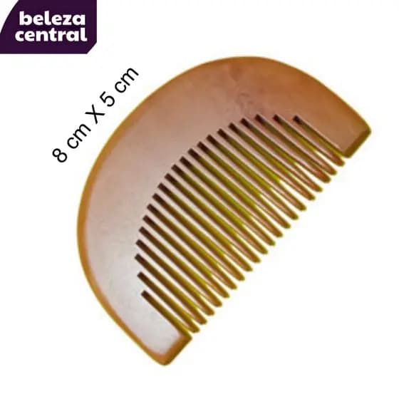2 Unidades Pente de Madeira para Barba - Anti Estático - Penteia - Alinha