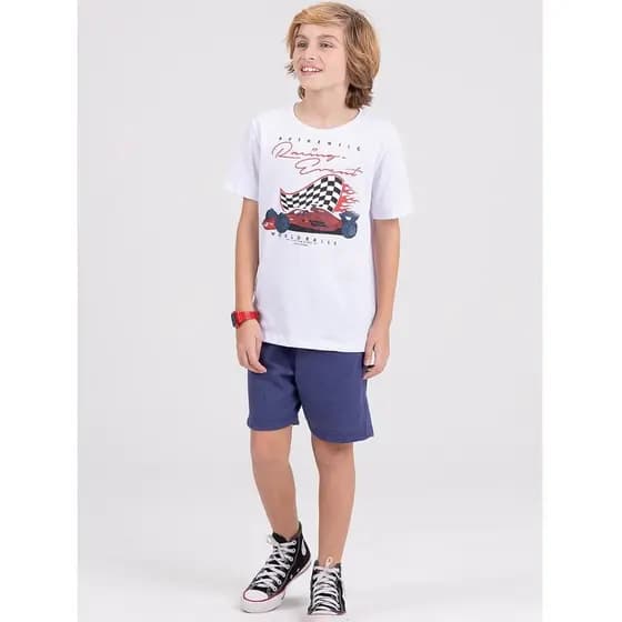 Conjunto Infantil Ribana Authentic Racing Branco