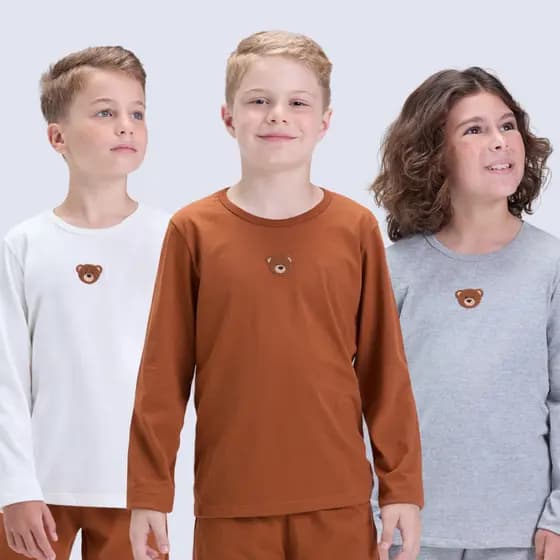 Pijama Infantil Masculino de Inverno Ursinho