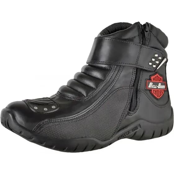 Bota Motoqueiro Reforçada Impermeavel Masculino Moto Boy De Couro - Bell Boots