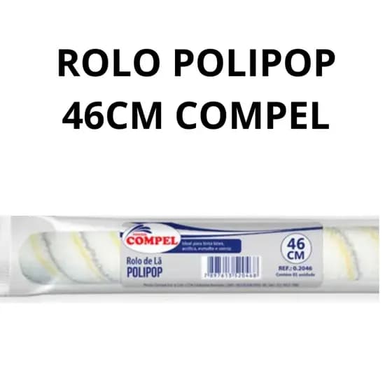 ROLO GRANDE DE LÃ POLIPOP PARA PINTURA DE 46CM COMPEL