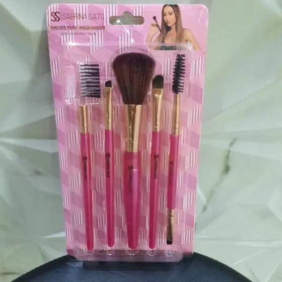 kit de pincéis para maquiagem 5 unidades Sabrina Sato