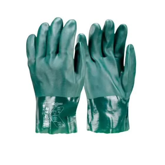 LUVA De PVC C/ Suporte Textil Impermeável Antiderrapante PUNHO 27 CM - KALIPSO