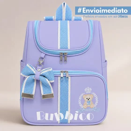 Mochila Maternidade Multiuso Bordado l Térmica I Impermeável com Faixa BUBBICO