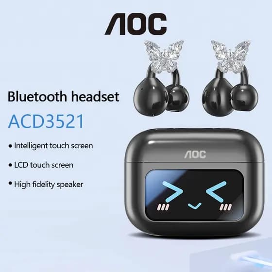 AOC-ACD3521 Fone De Ouvido Bluetooth Sem Fio AI Bateria De Longa Duração Cancelamento De Ruído Alta Fidelidade Qualidade