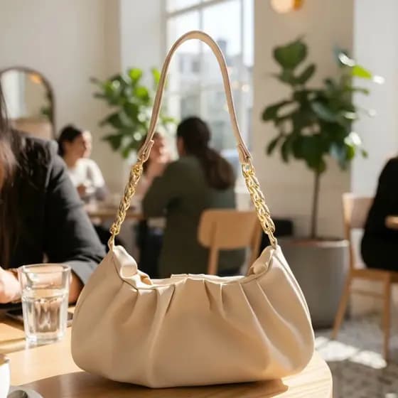 Bolsa Feminina Dália Elegante com Corrente Dourada – Estilo Blogueira