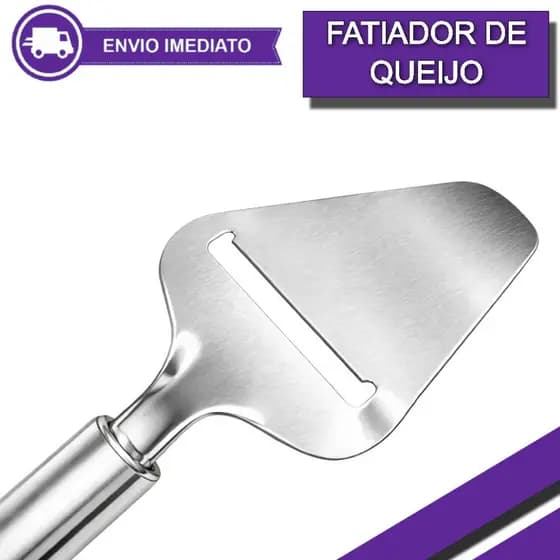 Cortador de Queijo em Aço Inox Profissional Fatiador de Queijo Manual para Queijo Mussarela, Prato