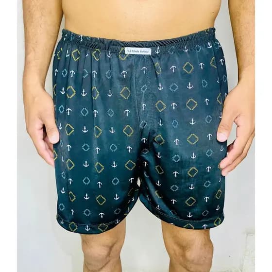 Kit 2 Cueca Samba Canção Plus Size Masculino Short Dormir Shortinho Fresquinho Confortável Pijama