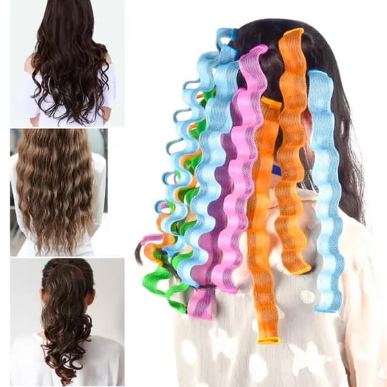 12pcs Modelador Mágico De Cabelos De Ondas
