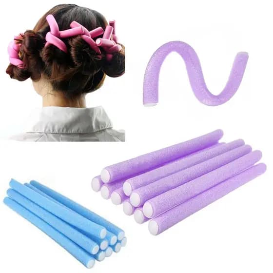 10pcs/set Modelador Multifuncional De Cabelo Com Esponja De Torção Sem Calor Formadores De Ondas