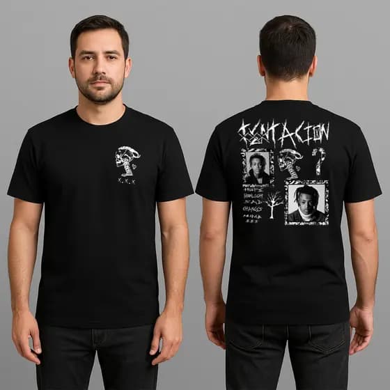 Camiseta Masculina T Shirt Promoção Algodão Confortavel Casual XXXTENTACION Revenge Trap Rap LoveSong Sad Hope Moonlight