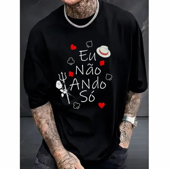 Camiseta Masculina Camisa Promoção Algodão Confortavel Influencer Blogueiro Exu Candomblé Umbanda Casual