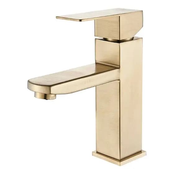 Torneira Banheiro Lavabo Inox Dourada Misturador Monocomando
