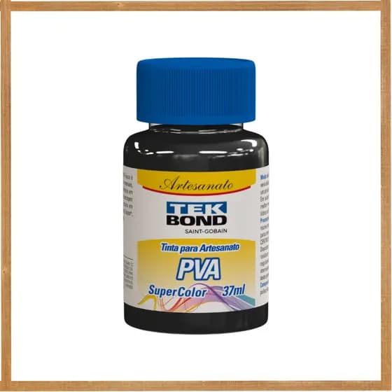 Tinta para Artesanato Pva Preto 37ml