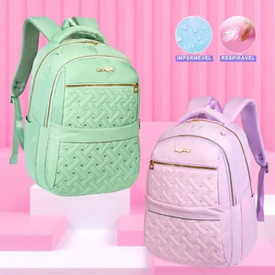 Mochila Feminina Impermeável Resistente para Notebook Viagem Trabalho