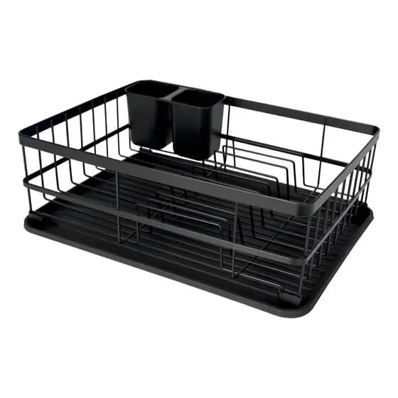 Mor 8248 Premium Escorredor de Louças Aço 9 Pratos Com Bandeja Coletora cor preto