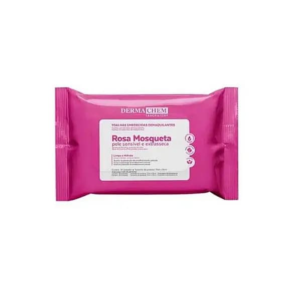 Lenço Demaquilante Antioleosidade Rosa Mosqueta Dermachem