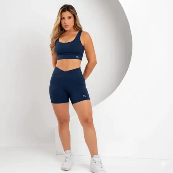 Conjunto academia Top short fitness