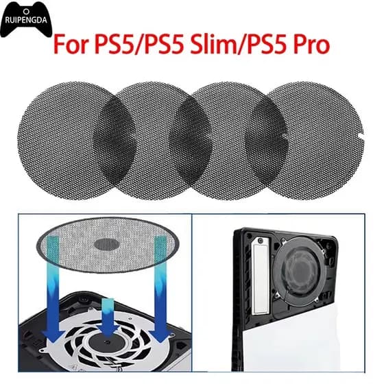 RUIPENGDA 1/2/4Pcs Filtro De Poeira Capa De Malha À Prova Para PS5/PS5 Slim Game Console Antiarranhões Acessórios PS5