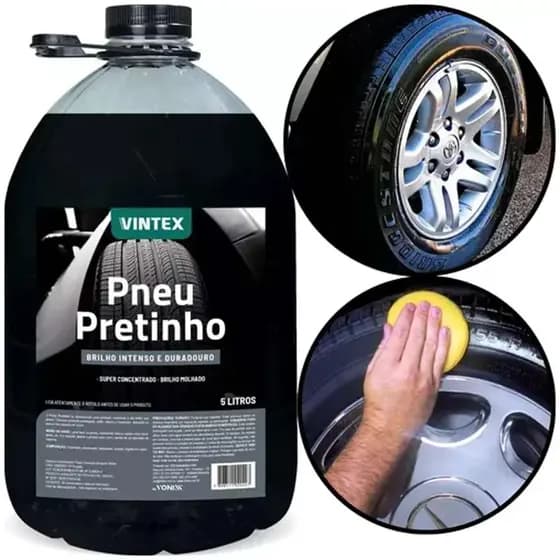 Pneu Pretinho Brilho Intenso Abrilhantador Vintex Vonixx 5l PNEU PRETINHO 5L VONIXX