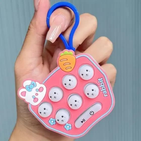 Kit 4 uni.Brinquedos Pop It Mini Gamer Chaveiro Console Som Anti Stress Fidget Toys Push
