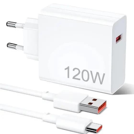 Carregador de 67W 120W xiao mi com 6A USB C cabo Turbo Charge Turbo Power Cabo USB + Cabo Tipo C
