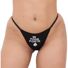Calcinha Hotwife Sensual Me Fod Forte Fio Dental Linda Com Ajustes nas Laterais