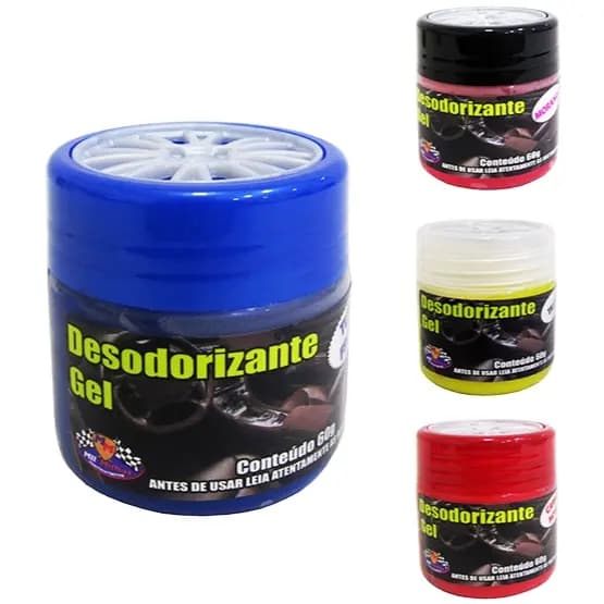 DESODORIZANTE GEL PARA VEICULOS COM TAMPA ABRE E FECHA