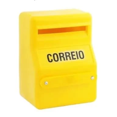Caixa Correio Pvc De Grade Nacional 25x18x15 Amarela Lemeus