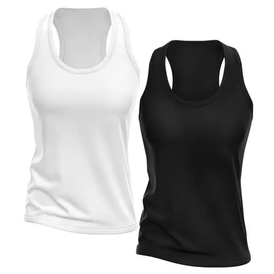 Kit 2 Regata Feminina Dry Lisa Básica Proteção Solar UV Treino Academia Ciclismo