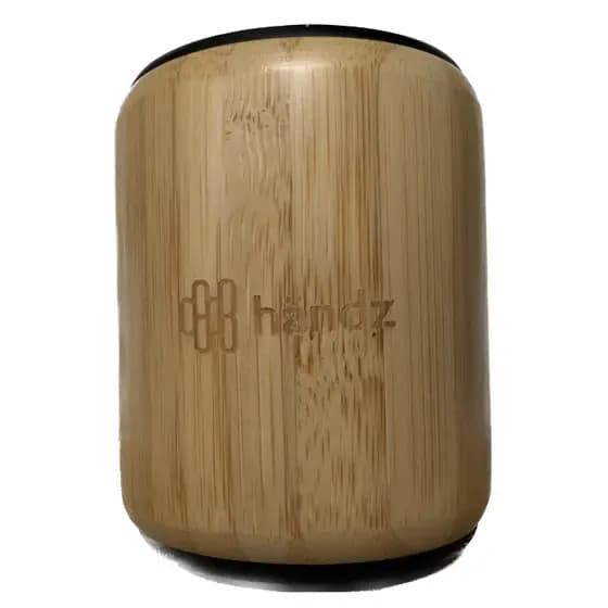 Mini Caixa de Som Bluetooth Händz Bamboo Drum Portátil com Graves e Som Estéreo