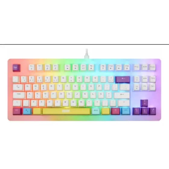 Teclado Gamer Mecânico Revenger RGB Branco ABNT2 USB