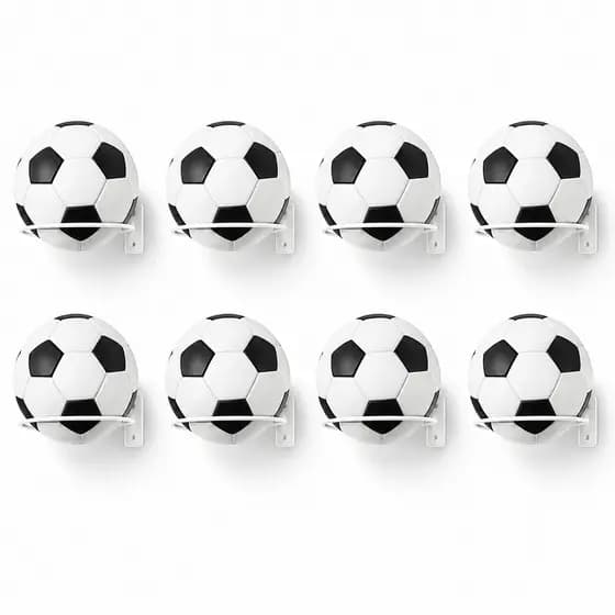 Kit 08 Suporte Bola Futebol Basquete Vôlei + Parafusos e Buchas Aço Reforçado