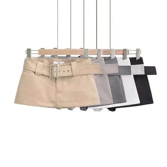 Saias mini Y2K para mulheres, moda coreana vintage, saias cargo pretas para mulheres, saias cargo de verão 2024 com cint